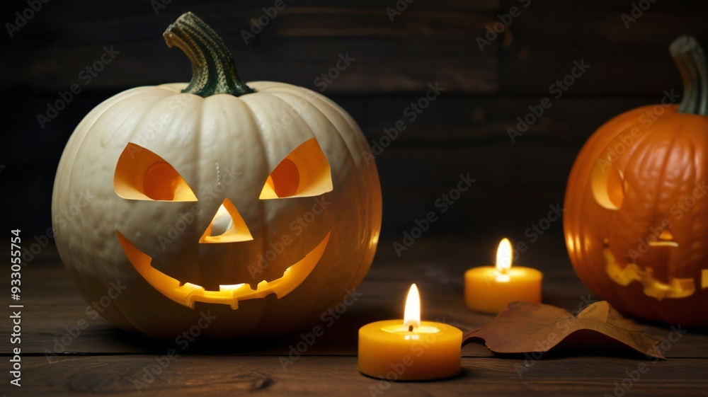 Fototapeta premium jack o lantern in the dark