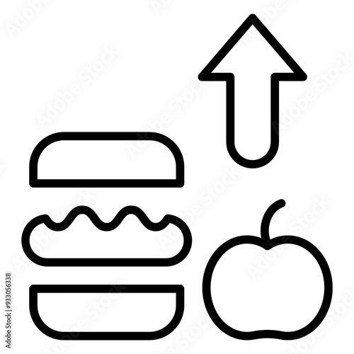 Calorie Intake Icon Style
