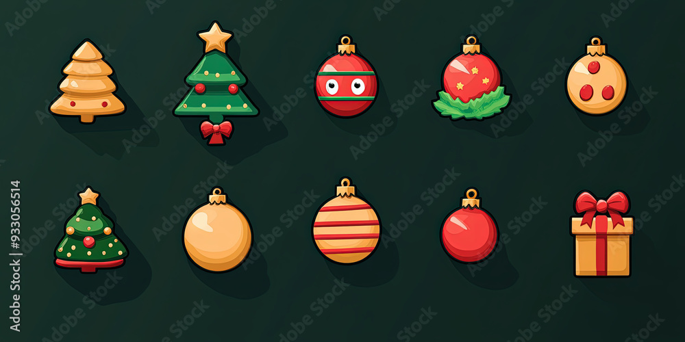 christmas icons christmas icons