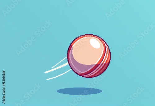 Cricket Ball Animation Animated pixel art of a cricket ball boun photo