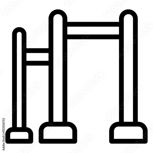 Chin Up Bar Icon Style