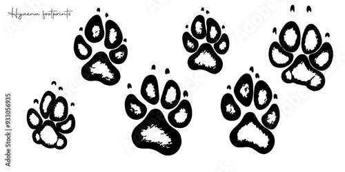 Photography Hand drawn wild animals foot prints