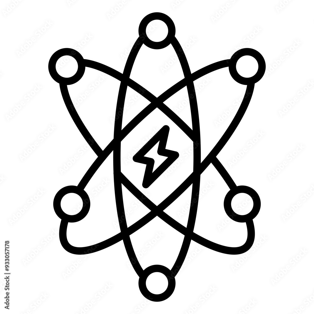 Atomic Energy Icon Style Atomic Energy Icon Style