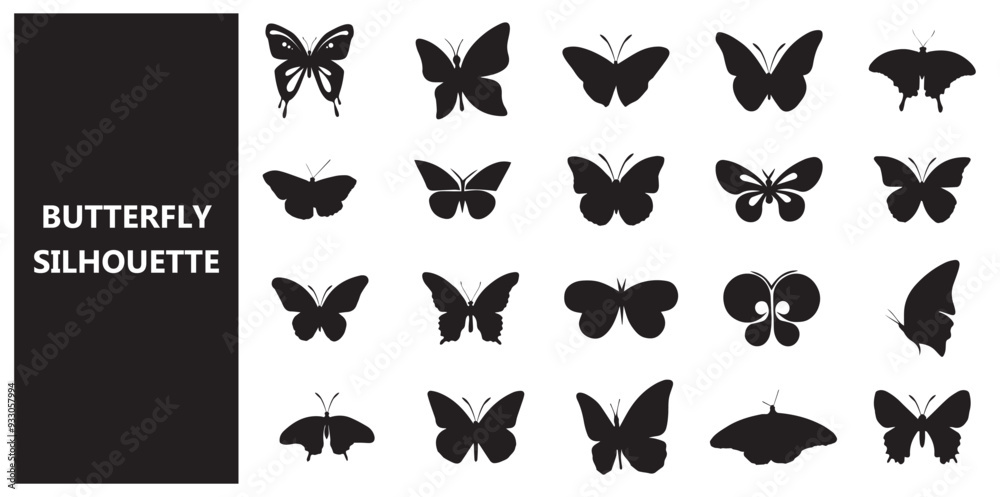Obraz premium butterfly silhouette