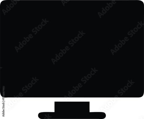 a black and white computer monitor with a white background