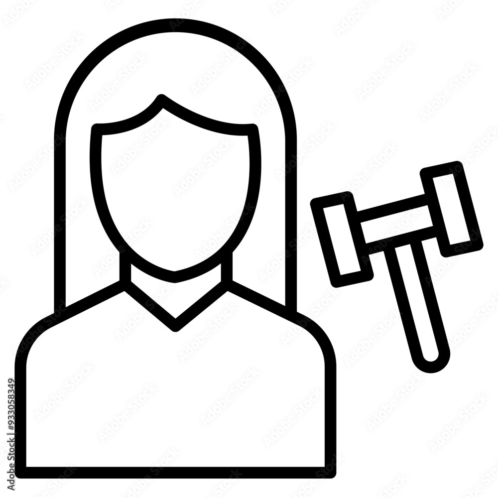 Judge Female Icon Style Judge Female Icon Style