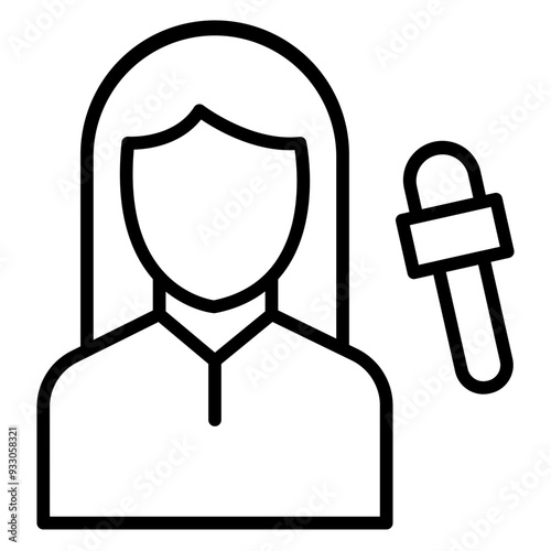 Journalist Female Icon Style