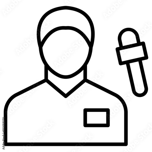 Journalist Male Icon Style
