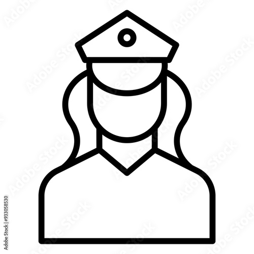 Policewoman Icon Style