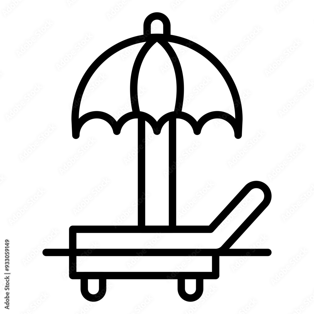 Beach Chair Icon Style Beach Chair Icon Style