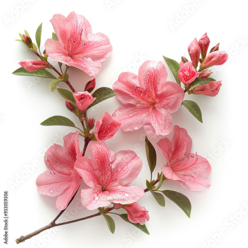 Azalea isolated White Background 
 photo