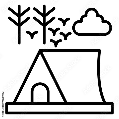 Camping Icon Style