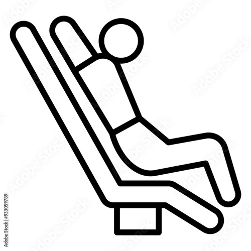 Leaned Back Icon Style
