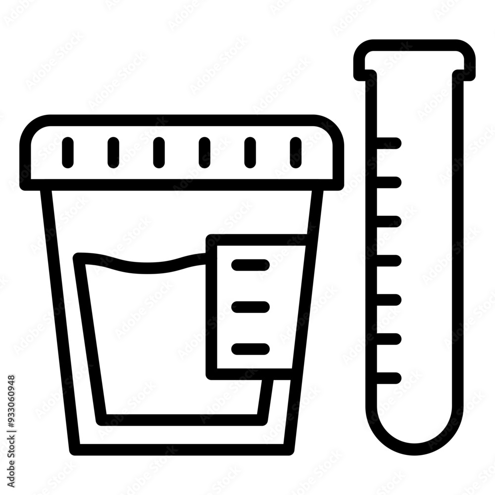 Obraz na plátně Urine Test Icon Style