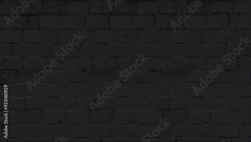 black painted grunge brick wall background