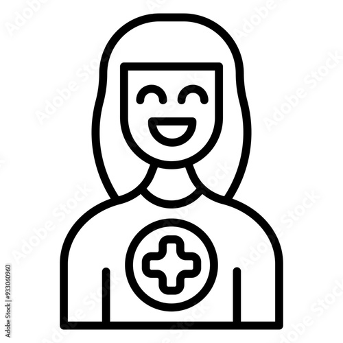 Female Patient Icon Style