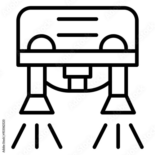 Flyboarding Icon Style