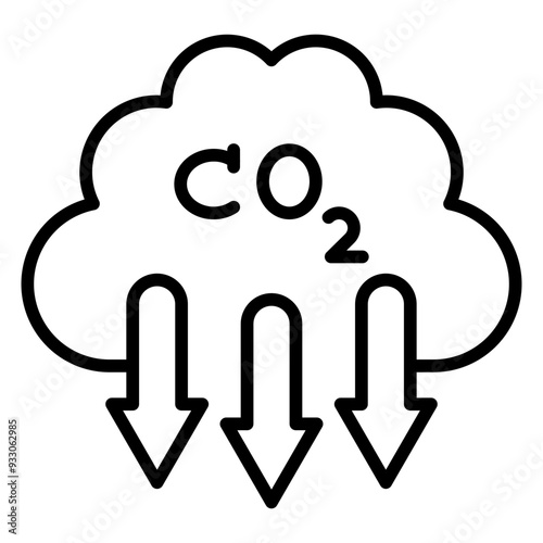 Greenhouse Gases Icon Style