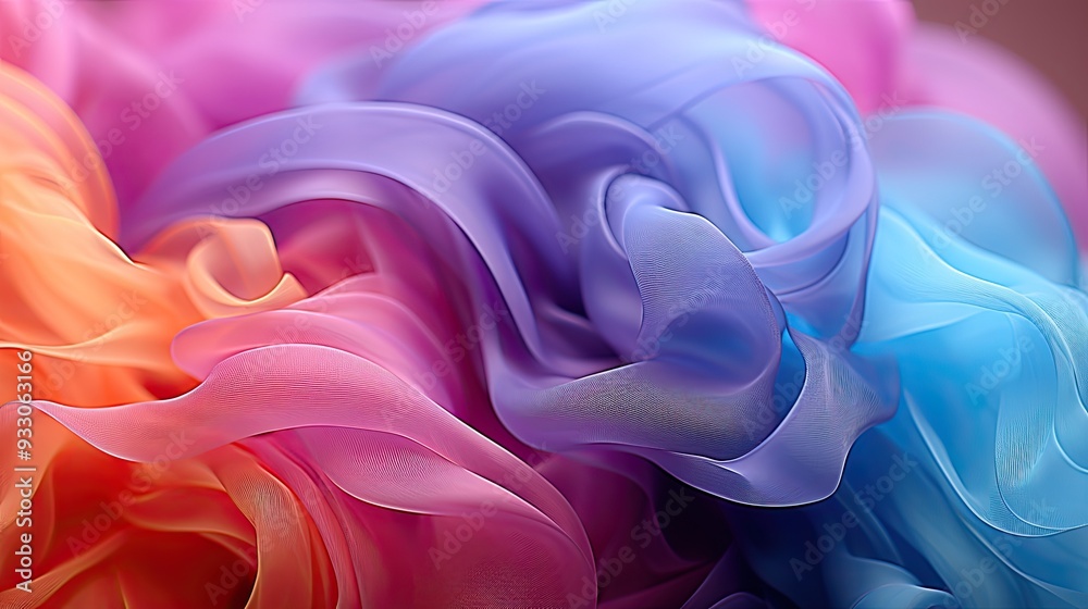 Obraz premium Blurred colored abstract background. Smooth transitions of mild colors. Colorful gradient. wallpaper, mockup 