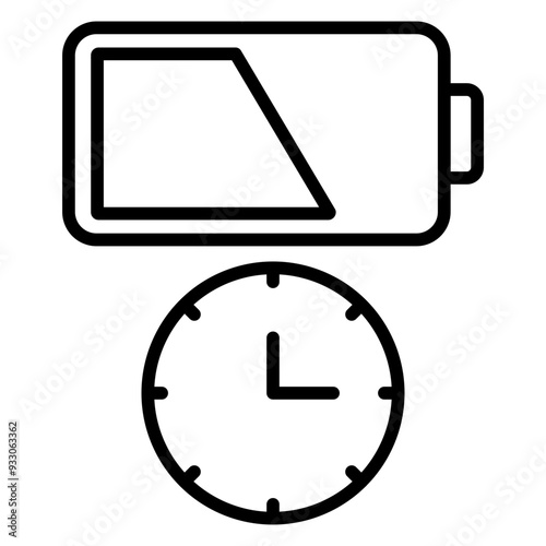 Battery Duration Icon Style