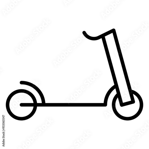 Kick Scooter Icon Style