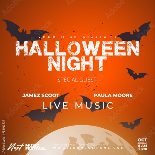 Halloween background in flat design