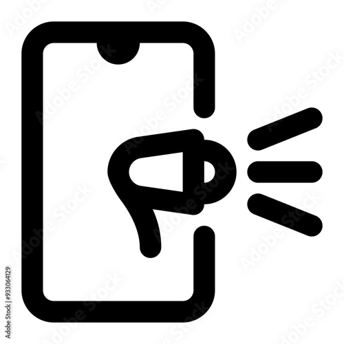 marketing app, broadcasting app, mobile app, mobile, marketing, application outline icon