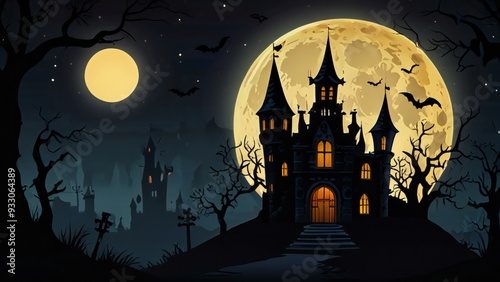 halloween night background photo