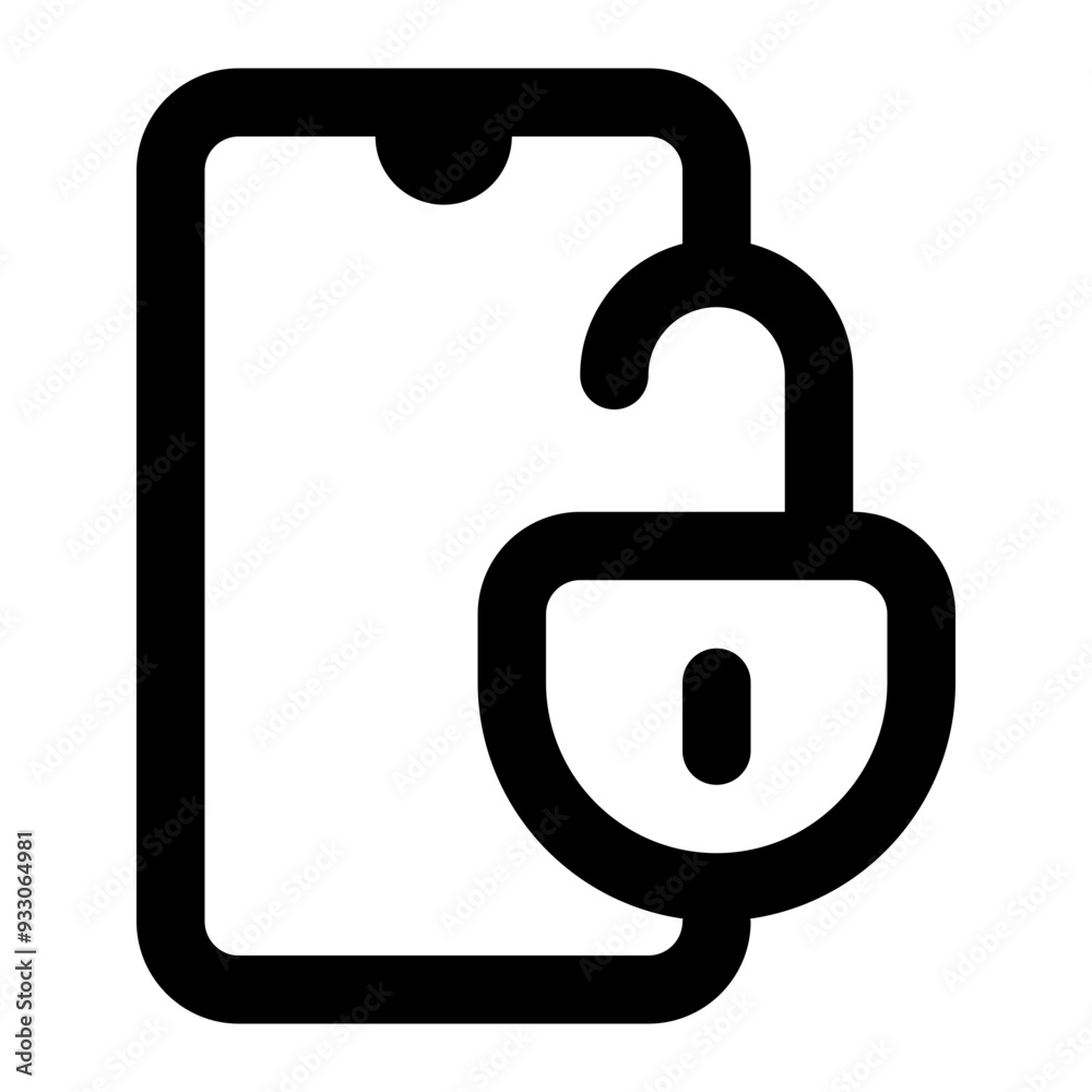 unlock, phone, smartphone, mobile, cellphone, open outline icon unlock, phone, smartphone, mobile, cellphone, open outline icon
