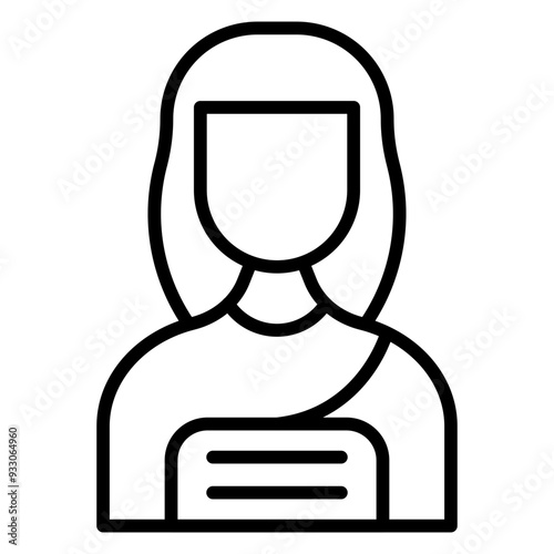Neanderthal Woman Icon Style