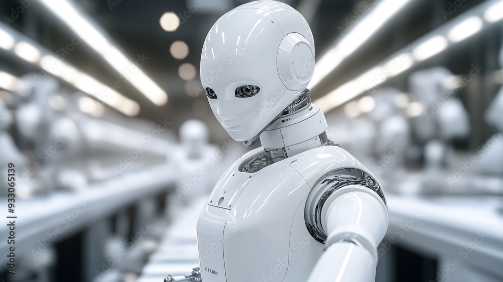 Artificial Intelligence Robot Contemplating Life: A Thought-Provoking Image Artificial Intelligence Robot Contemplating Life: A Thought-Provoking Image