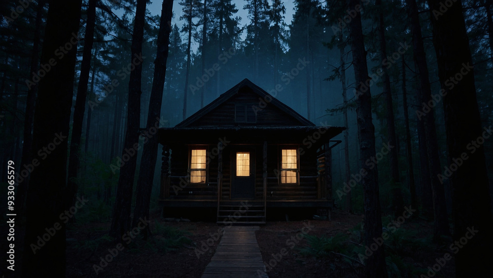 A Dark Woods Night Scene - AI-Generated Art A Dark Woods Night Scene - AI-Generated Art