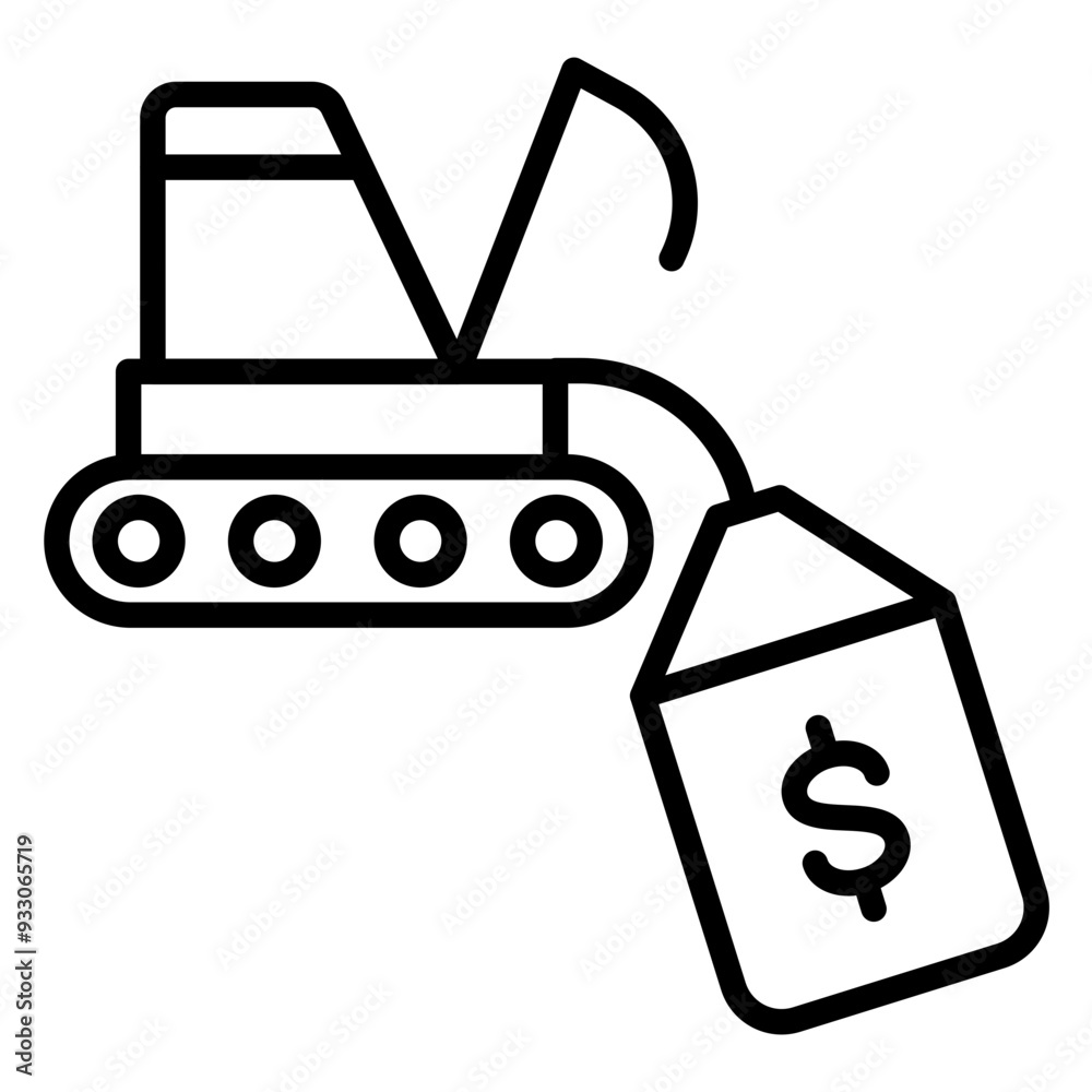 Obraz premium Equipment Lease Icon Style