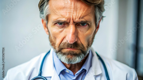 Concerned Doctor Looking at Camera.