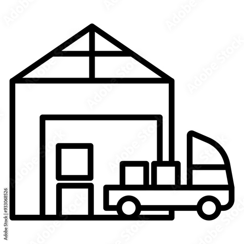 Warehouse Icon Style