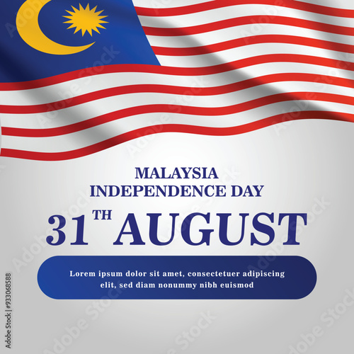 Flat illustration for malaysia day celebration