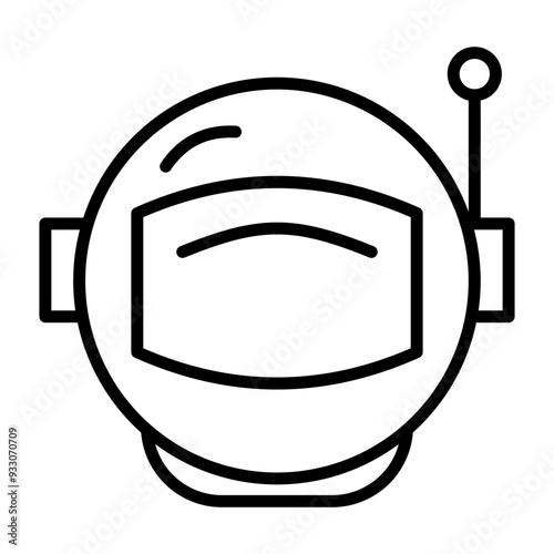 Astronaut Helmet Icon Style