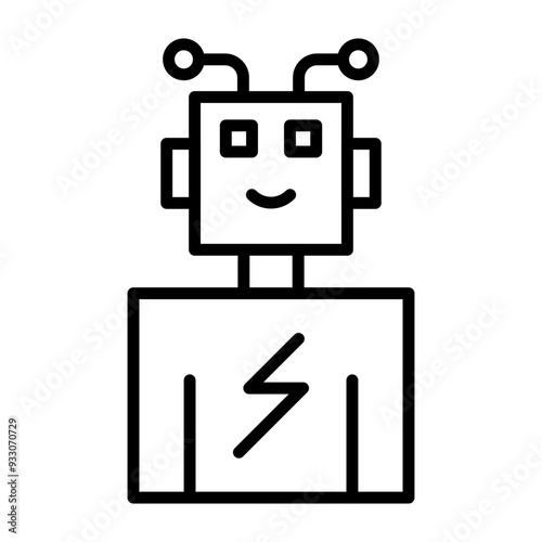 Robot Battery Icon Style