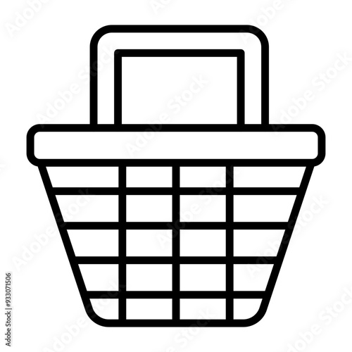 Shopping Bucket Icon Style