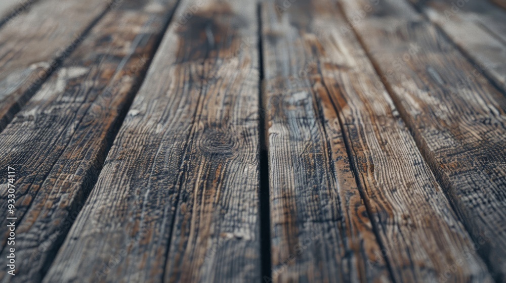 A close-up of weathered wooden planks, showcasing their rich texture and the beauty of natural aging.