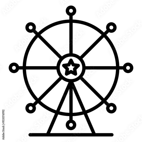 Ferris Wheel Icon Style
