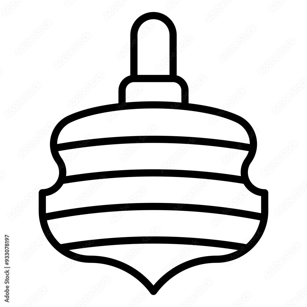 Obraz premium Toy Top Icon Style