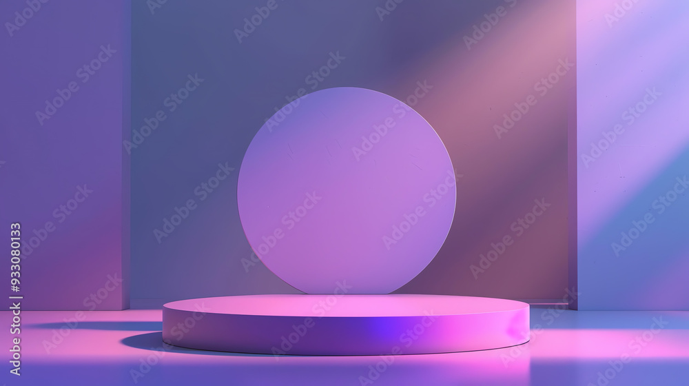 3D image with a round platform and a large, circular object 3D image with a round platform and a large, circular object