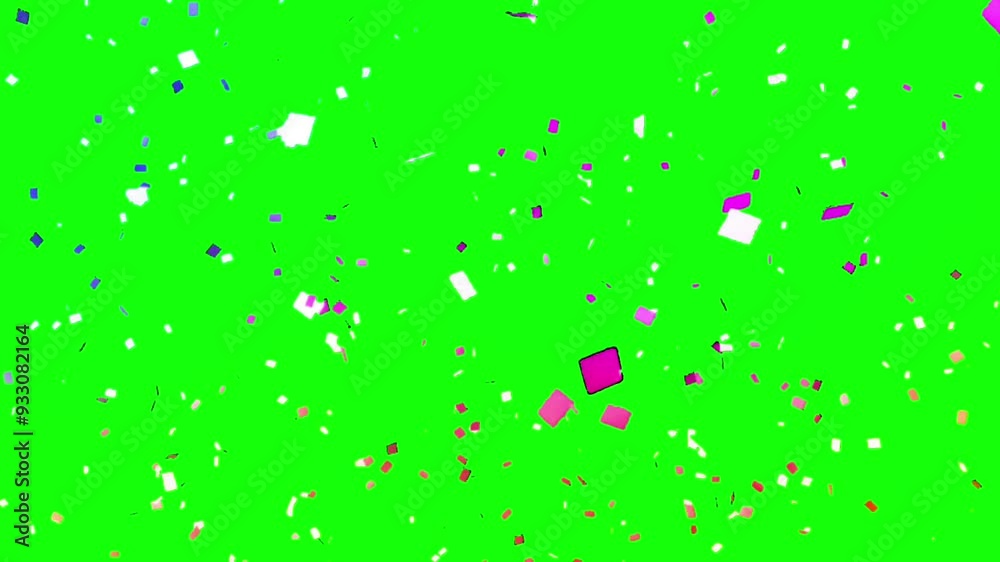 confetti effect party green screen
