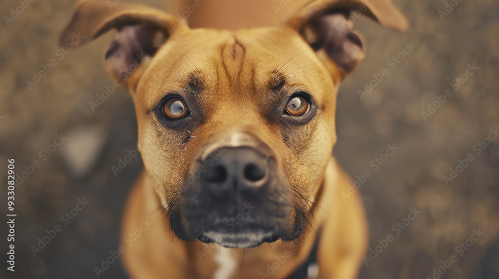 brown and white dog with a short muzzle and big brown eyes brown and white dog with a short muzzle and big brown eyes