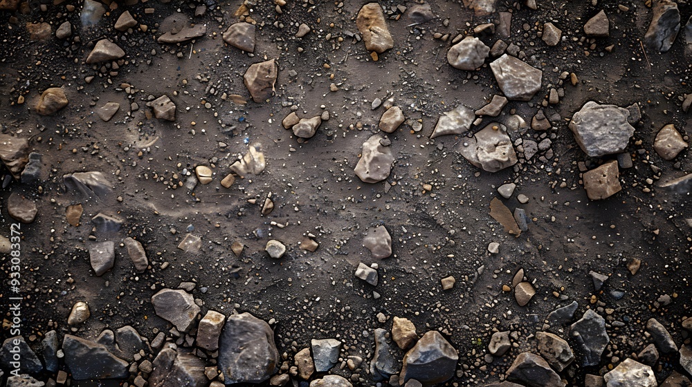 Dirt, terrain or gravel stone road surface pattern in outdoor environmental. Background and textured photo. Dirt, terrain or gravel stone road surface pattern in outdoor environmental. Background and textured photo.
