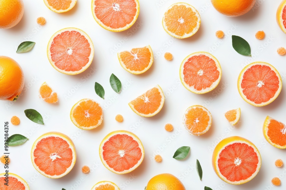 Fresh citrus explosion: assorted oranges slices on white Fresh citrus explosion: assorted oranges slices on white