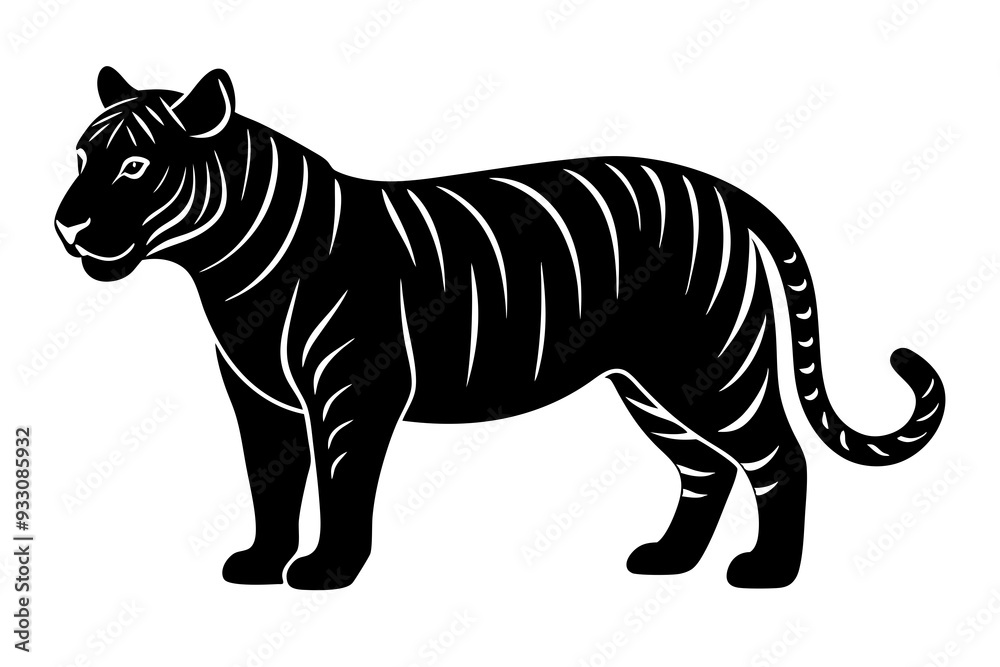 Obraz premium Tiger vector art and illustration