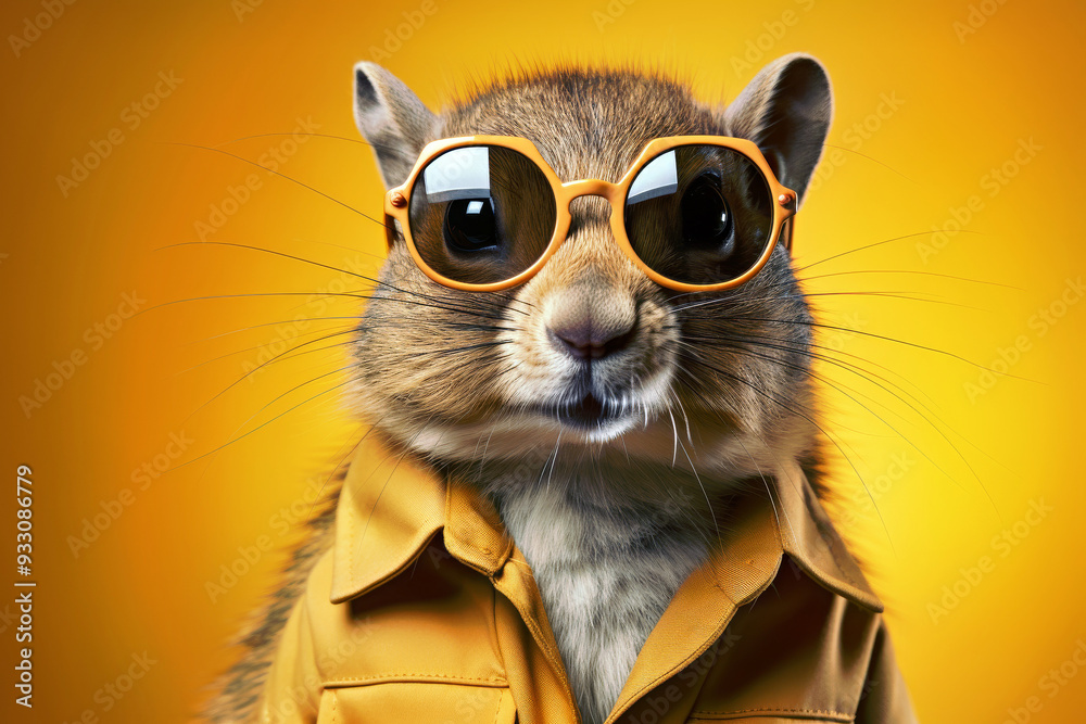 Creative animal concept animal with glasses Creative animal concept animal with glasses