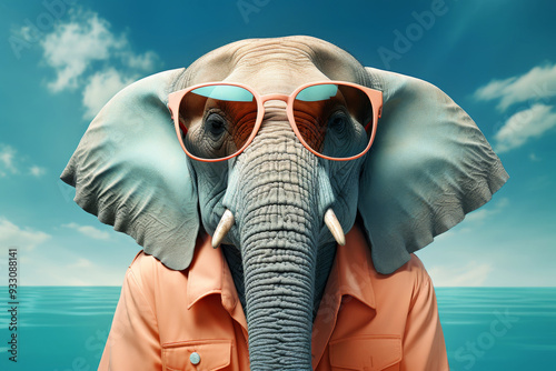 Creative animal concept animal with glasses